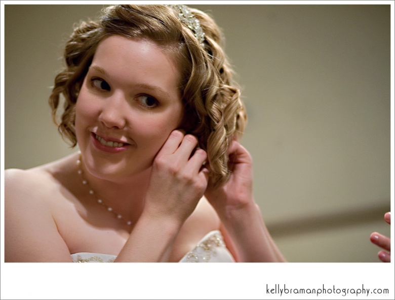 *a cute shot of Melissa getting ready.