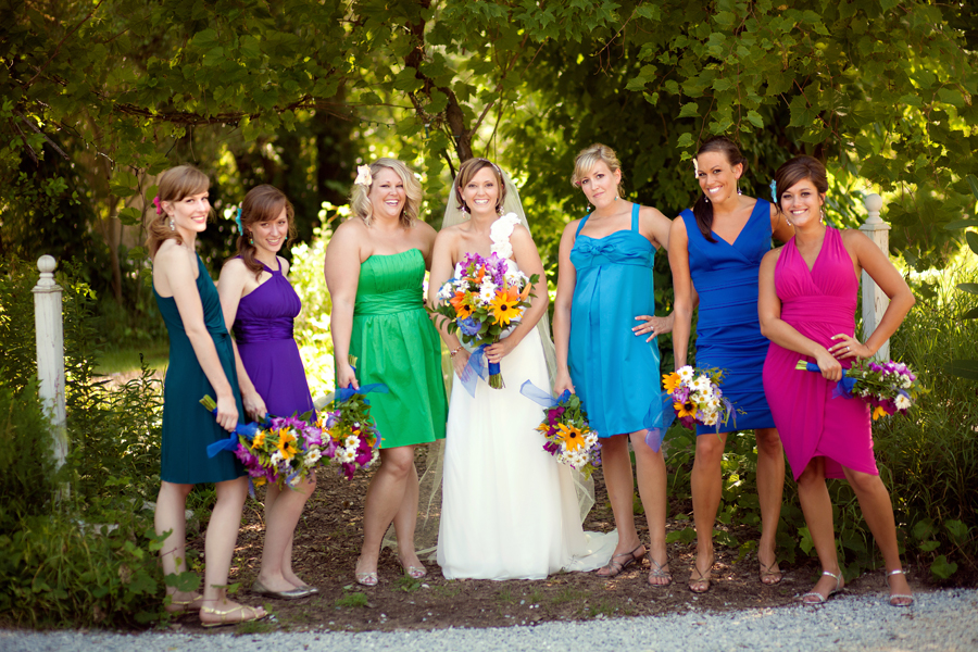 DC Wedding Blog shares examples of Nonmatching Bridesmaids Capitol Romance 